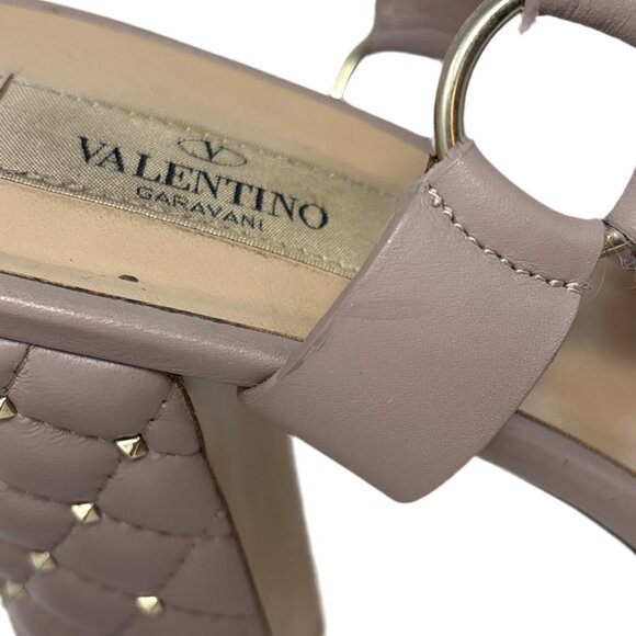 Valentino Garavani blush quilted leather Platform Heels Sz- 40 - Picture 4 of 5